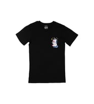 Unicorn Cep Logo Tasarımlı Siyah Tişört