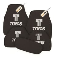 Tofaş Oto Halı Paspas 5 Parça Set – Kaymaz Tabanlı, Kolay Temizlenen, Suya Dayanıklı Araç Paspası (Antrasit)