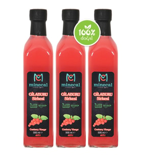 Minecal %100 Ev Yapımı Katkısız Gilaburu Sirkesi 3x500ml
