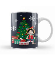 Monkey D Luffy Around The Christmas Tree Kupa Bardak Porselen