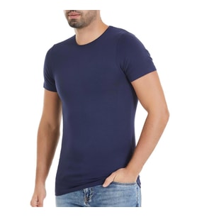 6 Adet Yıldız Erkek Bambu Kısa Kollu T-Shirt Fanila Lacivert 477