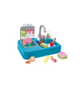 Pilli Modern Mutfak Lavabo Seti Mavi 25 Parça 