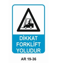 İŞ GÜVENLİĞİ UYARI LEVHASI 1 ADET PVC 21 X 29CM