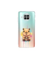 Xiaomi Mi 10T Lite ile Uyumlu Splash Kapibara Tasarımlı Şeffaf Silikon Kılıf