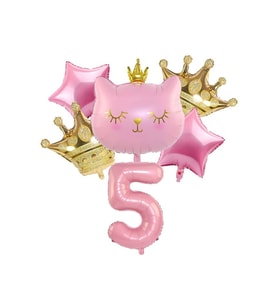 Çıtıpıtıstore Kral Taçlı Kedi Folyo Balon Set