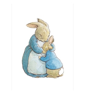 Peter Rabbit Ve Annesi Tablo Ahşap Poster Dekoratif