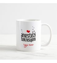 Anestezi Teknisyeni Kupa Bardak (1. Tasarım) (Beyaz)