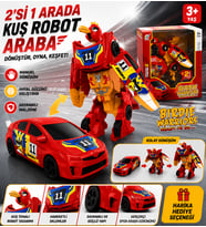 Dönüşen Kuş Robot Araba 2'si 1 Arada Robot ve Spor Araba Oyuncak Manuel Dönüşüm