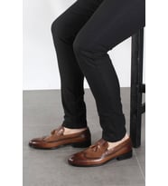 FAST STEP Hakiki Deri Kösele Erkek Klasik Ayakkabı 893MA8802-1 (Taba)