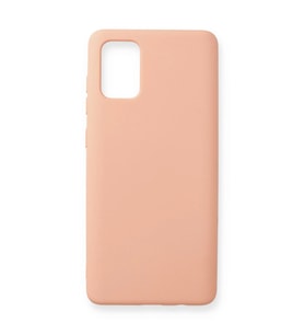 Samsung Galaxy A71 Kılıf Nano İçi Kadife Silikon - Pudra