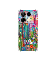 PrintiFy İnfinix Note 40 Pro ile Uyumlu Düşlerin Dansı Serisi Folklorik Bahçe Tasarımlı Uv Baskılı Köşe Korumalı Antişok Kılıf