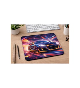 Spor Araba Neon Desenli Mousepad 21x17,5 cm – Kaymaz Tabanlı Gaming Mouse Pad – Oyuncu Mousepad