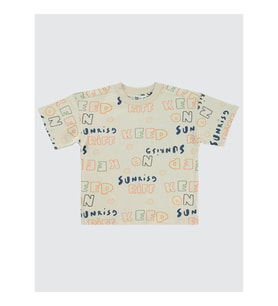 Civil Boys Erkek Çocuk Oversize Tişört 6-9 Yaş Taş Rengi (Taş)