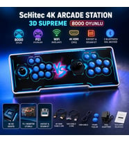 ScHitec 4K Arcade Station 3D Supreme 8000 Oyunlu TV Baglanan Atari Makinası
