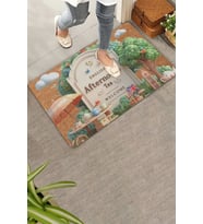 Valerine Life İngiliz Beş Çayı Temalı Welcome Kapı Önü Paspası 45x70cm
