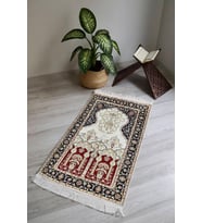 Dijital Baskı Kaymaz Tabanlı Yıkanabilir Püsküllü Seccade SCD0006