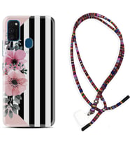 Samsung M21 M22 M23 M30 M31S M32 Kılıf Boyun Asklı Rasta Silikon Flowers 4 1390