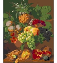 Natürmort 3 Sayılarla Boyama Seti 40x 50 cm ( Tuval Şasesine Gerili)
