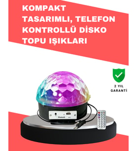 Çok Renkli LED Masaüstü Disko Topu Parti Aydınlatma Cihazı