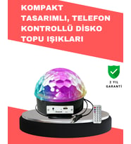 Çok Renkli LED Masaüstü Disko Topu Parti Aydınlatma Cihazı