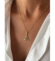 Minimalist Yoga Pozu Kolye Kadınlara Özel Hediye 925K Gümüş (Gold)