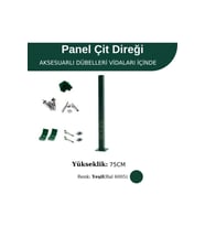 Profil Direk 75 Cm - Çim Çit Direği Panel Çit Direği (Yeşil)