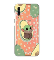 Samsung Galaxy A30S/A50/A50S Uyumlu Baby Yoda Desenli Şeffaf Telefon Kılıfı