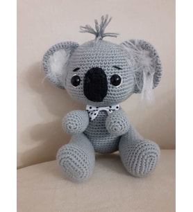 Papyonlu Koala Amigurumi Organik Oyuncak