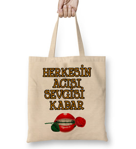 Sevgiliye Aşk Sevgi Komik Bez Çanta Uzun Saplı