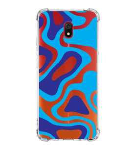 Xiaomi Redmi 8A Köşe Korumalı Antişok Kapak Renkli Desen Tasarımlı Şeffaf Silikon Kılıf