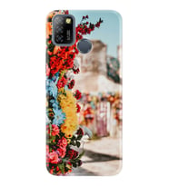 INFINIX Smart 4 5 6 Zero 8 S5 Pro Kılıf Desemli Silikon Gerçek Çiçekler 1743