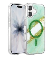 Onegif iPhone 17 Lotus Simli Magsafe Kapak - Yeşil
