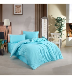Hobby Twill Çift Kişilik Nevresim Takımı - Aqua
