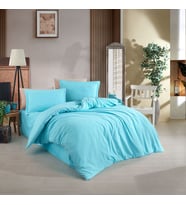Hobby Twill Çift Kişilik Nevresim Takımı - Aqua