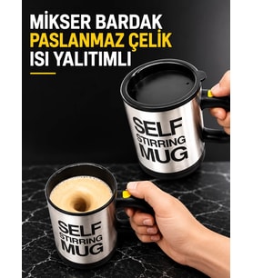 Northcity Kendi Kendini Karıştıran Mikser Bardak Paslanmaz Çelik Isı Yalıtımlı - Mükemmel Karıştırma Deneyimi