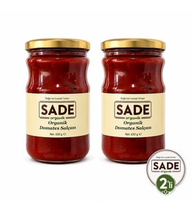 SADE ORGANİK DOMATES SALÇASI 650 GR 2 Lİ PAKET