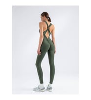 Kelebek Askılı Arkası Büzgülü ( Scrunch Butt ) Spor Tayt Tulum