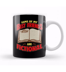 Bookworm Some Of My Best Friends Are Fictional Kupa Bardak Porselen