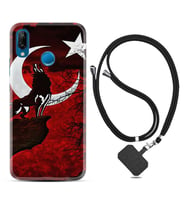 Huawei P20 Lite Mate 10 20 Lite Pro P40 Lite KılıfBoyun Askılı Silikon Wolf and Moon 2 1381