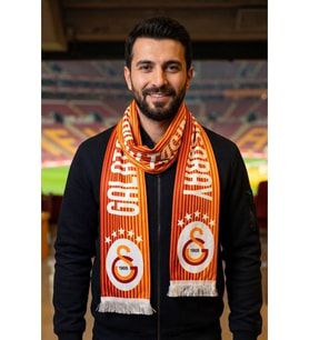 GALATASARAY ORİJİNAL LİSANSLI 5 YILDIZ KIRMIZI ŞAL ATKI