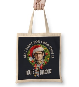 Wreath All I Want For Christmas Is Louis Theroux Bez Çanta Uzun Saplı