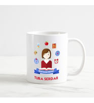 Kişiye Özel Mesleki Gelişim Öğretmeni Beyaz Kupa Bardak (2. Tasarım)