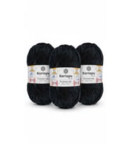 Yumurcak Kadife İplik 100 gr 3 Adet K940 Siyah