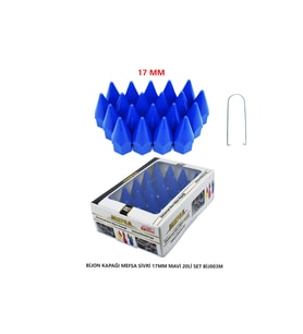 Bijon Kapağı Sivri 17 Mm Mavi 20 Li Set