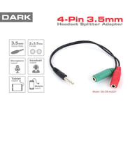 DARK DK-CB-AUC01 1x erkek Stereo 2x dişi Ses Ara Kablosu