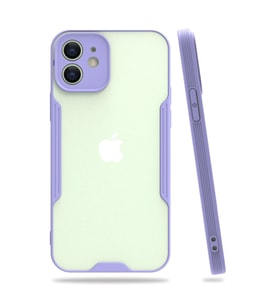 Apple İphone 12 Kılıf Platin Silikon - Lila