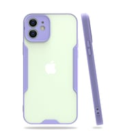 Apple İphone 12 Kılıf Platin Silikon - Lila