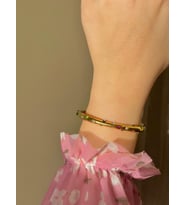 Çelik Multicolor Taşlı Kelepçe