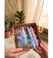 Mumelia Candles Sihirli Kristal Düşler - Doğal Soya Cam Bardak Tasarım Mum Seti