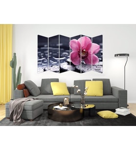 PEMBE ORKİDE ÇİÇEĞİ MDF TABLO-0737 MODEL-B